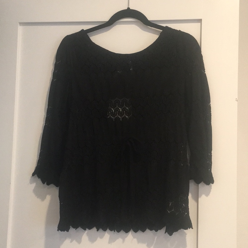 Black lace Free People top